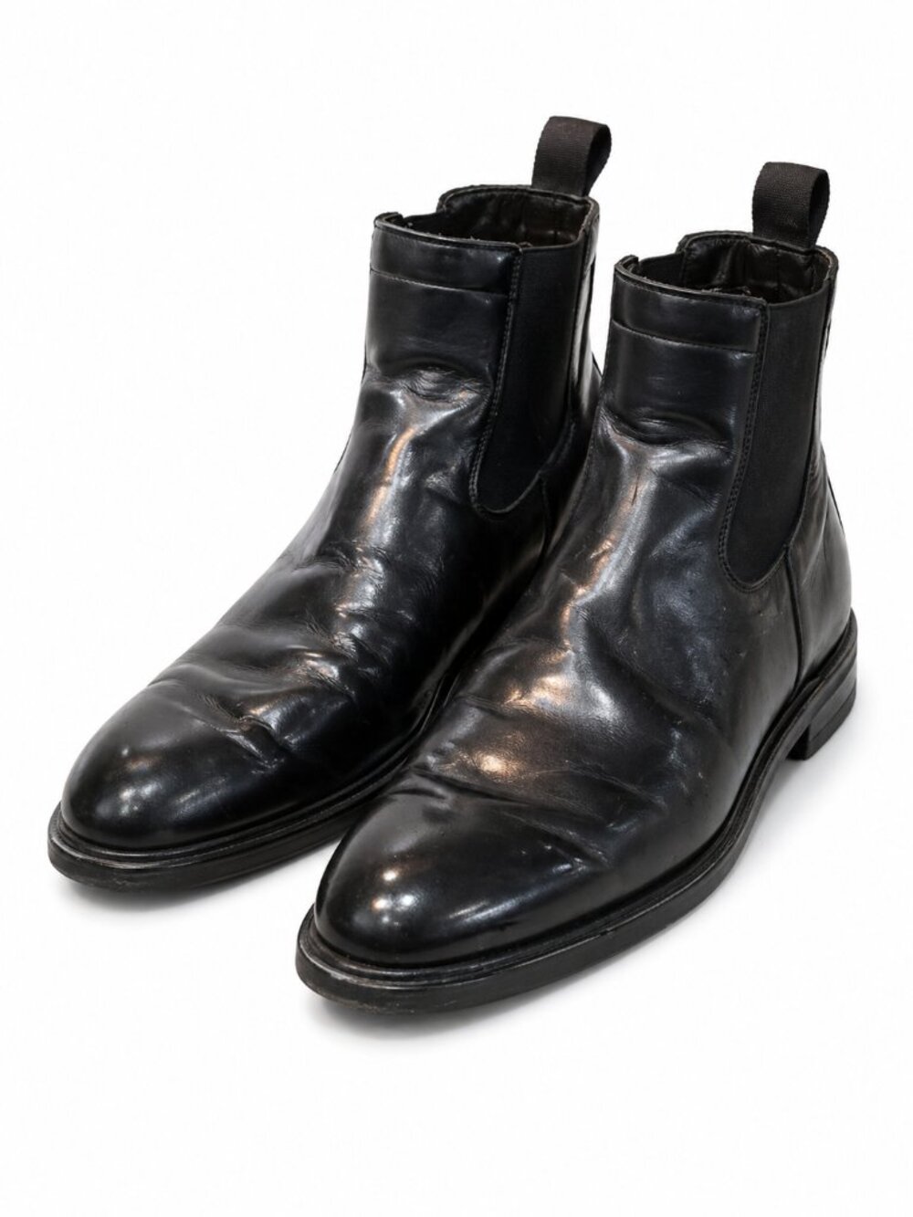 Vintage Boulet Canada Black Leather Chelsea Beatle Boots Mens 9